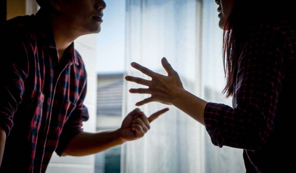 A couple fighting. Verbal abuse.